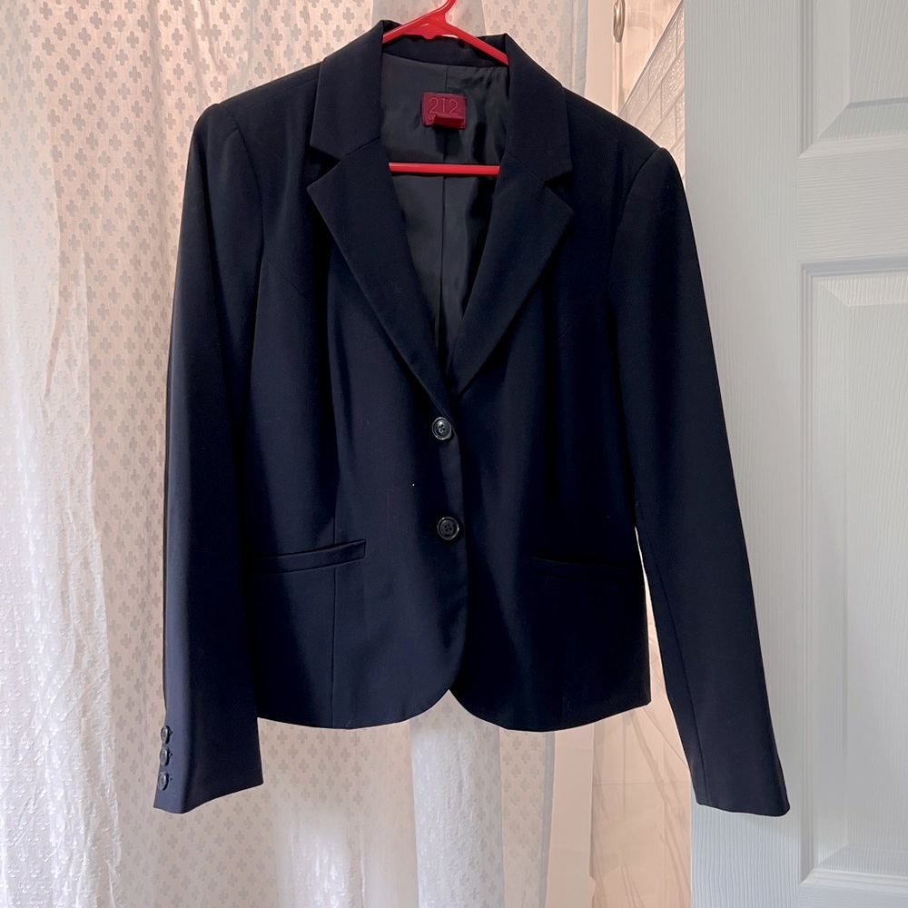 Navy blue blazer with button sleeve detail size 14